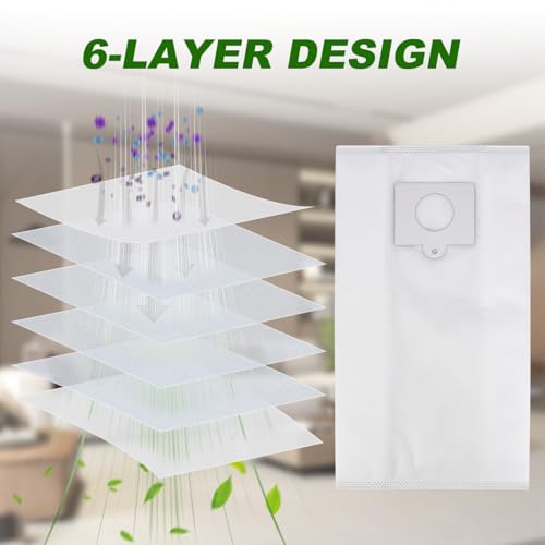 Image of 53292 Vacuum Bags for Kenmore 53292 Canister Vacuum 81214, 81414, 81714, 21814, BC2005, BC3005, 81615, BC7005, 200 /400 /600 /700 /800 Series Type Q /C HEPA Vacuum Bags, 12 Pack