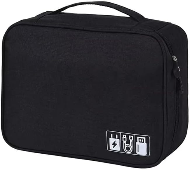 Travel Cable Organizer Bag for Electronics Accessories Portable Tech Carrying Large Storage Case for Charger, Cord, Power Bank, Hardware Waterproof
