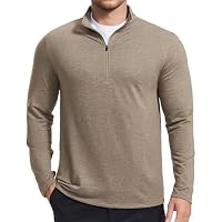 Men's Moisture-Wicking Quarter-Zip Lightweight Pullover (Various Colors) only