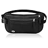 Ultra-Slim Money Belts for Travel Hidden, RFID Blocking Travel Security Belt Hidden Passport Pouch with Senseless Comfort Design Anti-Pickpocket Protection for Cash & Documents for Men Women(Black)