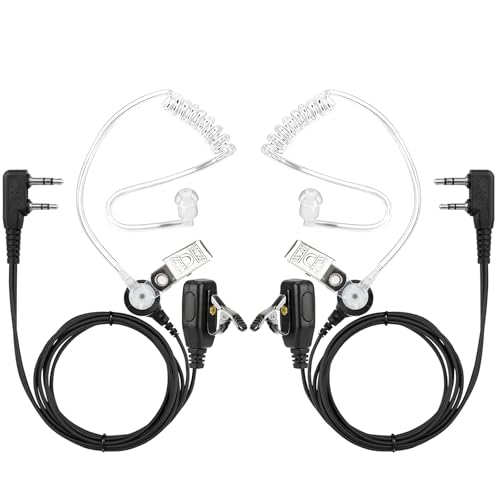 BAOFENG Walkie Talkies Earpiece with Mic Comfortable Acoustic Tube(2 Pack)