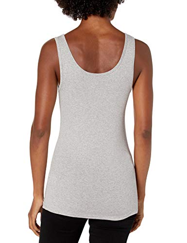 Amazon Essentials Women's Slim-Fit Tank, Pack Of 2, Bright Pink/Grey Heather, Medium #TOP2