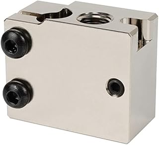 APAAZO PT100 Volcano Heated Block Compatible With Volcano Hotend 3D Printer Heater Blocks Compatible PT100 Sensor/thermistor Cartrodge (Color : Plated Copper)