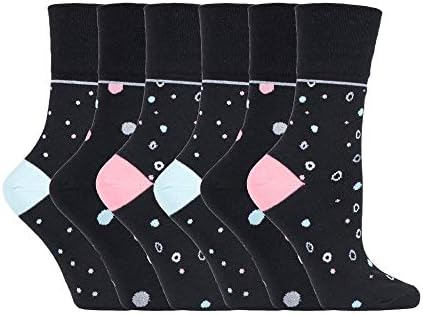 6 Pairs of Sock Shop Everyday Gentle Grip Socks Ladies 4-8 See Multi Variations and Designs