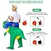 BROWNYEW Inflatable Dinosaur Costume Adults, Inflatable Halloween Costumes, Ride on Dino Costume, Blow Up T-rex Costume Fancy Dinosaur Suit for Halloween Party