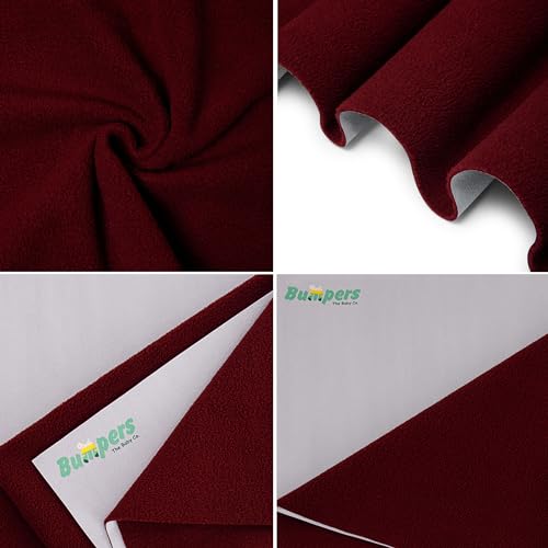 Image of Bumpers Waterproof Quick Dry Sheet for Baby|Bed Pad Extra Absorbent Washable Matress Protector|Baby Bed Protector Sheet for Toddler Children & Adult Double Bed, King Size (XXL, 260x200cm, Maroon)