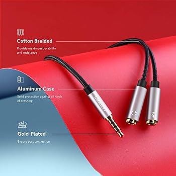 UGREEN Headset Adapter Headphone Mic Y 