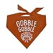 Gobble Gobble Thanksgiving Dog Bandana (Dark Orange, OS 182)