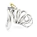 Happygo Male Chastity Device Hypoallergenic Stainless Steel Cock Cage Penis Ring L Size Virginity Lock Chastity Belt Adult Game Sex Toy (1.57 inch/ 4.0cm)