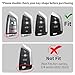T-carbon Key Fob Cover Compatible with BMW Key Fob Protecetor Compatible with BMW 2 3 4 5 6 6GT 7 8 Series,X1 X2 X3 X4 X5 X6 X7 M3 M4 M5 M8 X3M X4M X5M X6M Z4 2014-2024, Glass Fiber, Silver Black