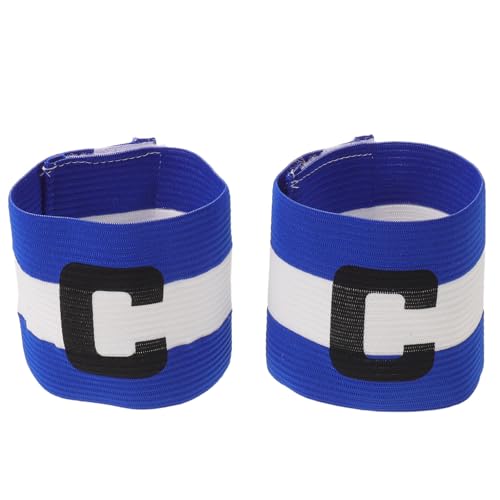 MUCKLILY Brazalete de Capitán y Bordes Finamente Cosidos Ajustable para Fútbol de Nylon con Cierre de Contacto 2 Piezas para Entrenamientos y Ligas Escolares