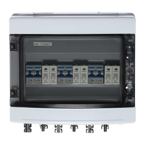 Boîte de jonction solaire, 1000 V, disjoncteur solaire, 3 entrées et 3 sorties, 63 DC, 2P 40 A, photovoltaïque, disjoncteur pour panneaux solaires