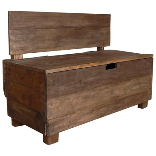Banc en bois d'acajou authentique pour créer une entrée chaleureuse - 6
