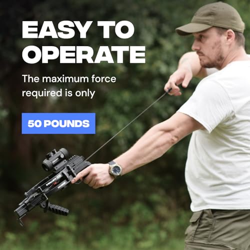 BALLISTA BAT Reverse T-Buttstock Draw Compound Crossbow for Hunting, Fishing and Target - Fast 340 fps, Powerful 150 lbs, Lightweight 4 lbs - Thumbnail 6