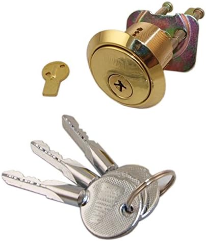 GOTHAM (Like Wilson 6180) 18 Pins for Extra Security Rim/Mortise 1-1/8"" Lock Cylinder Combo (Interchangeable), 3 Dimensional Cross Section Keyway, Brass