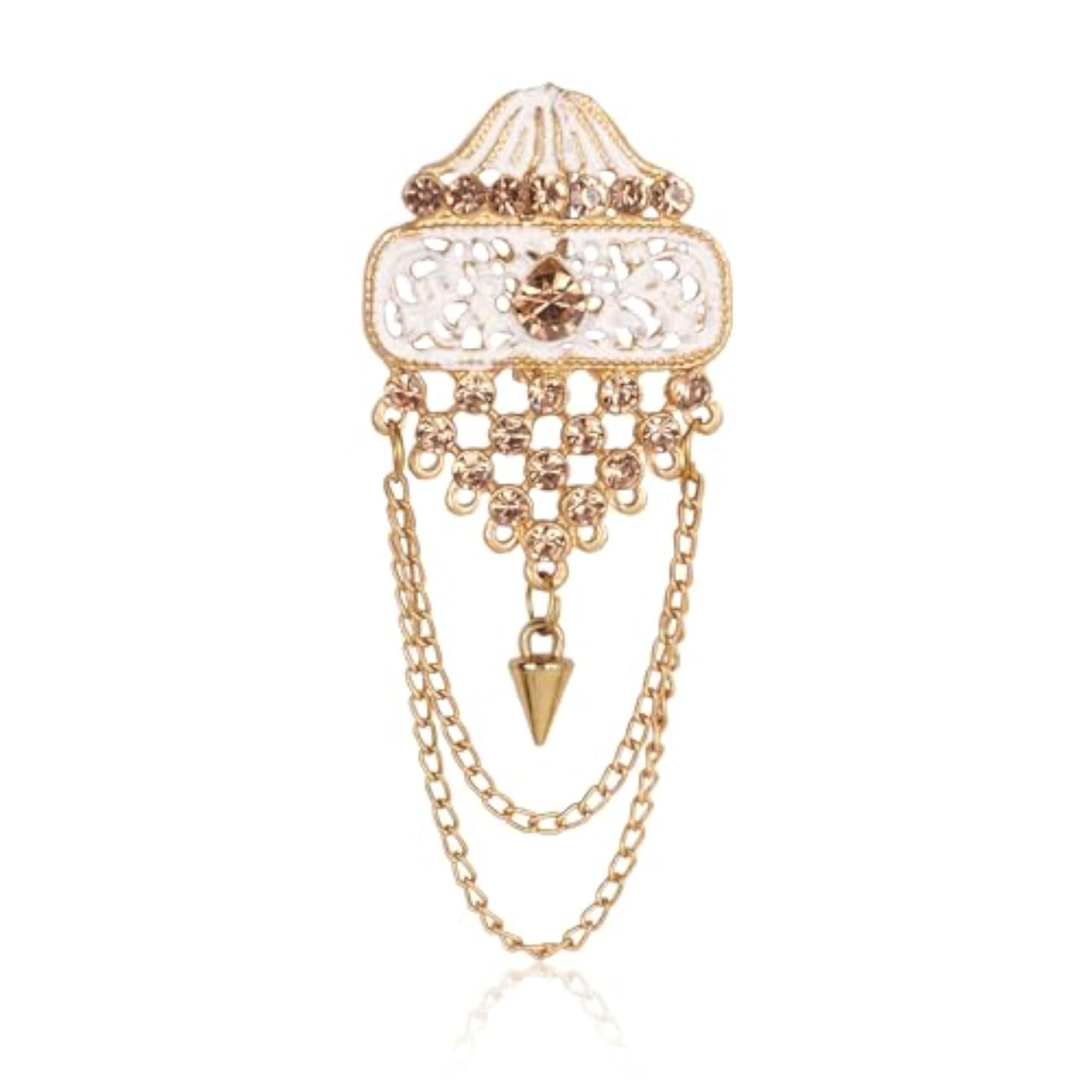 Men's Dulha Sherwani Necklace & Brooch Set for Weddings