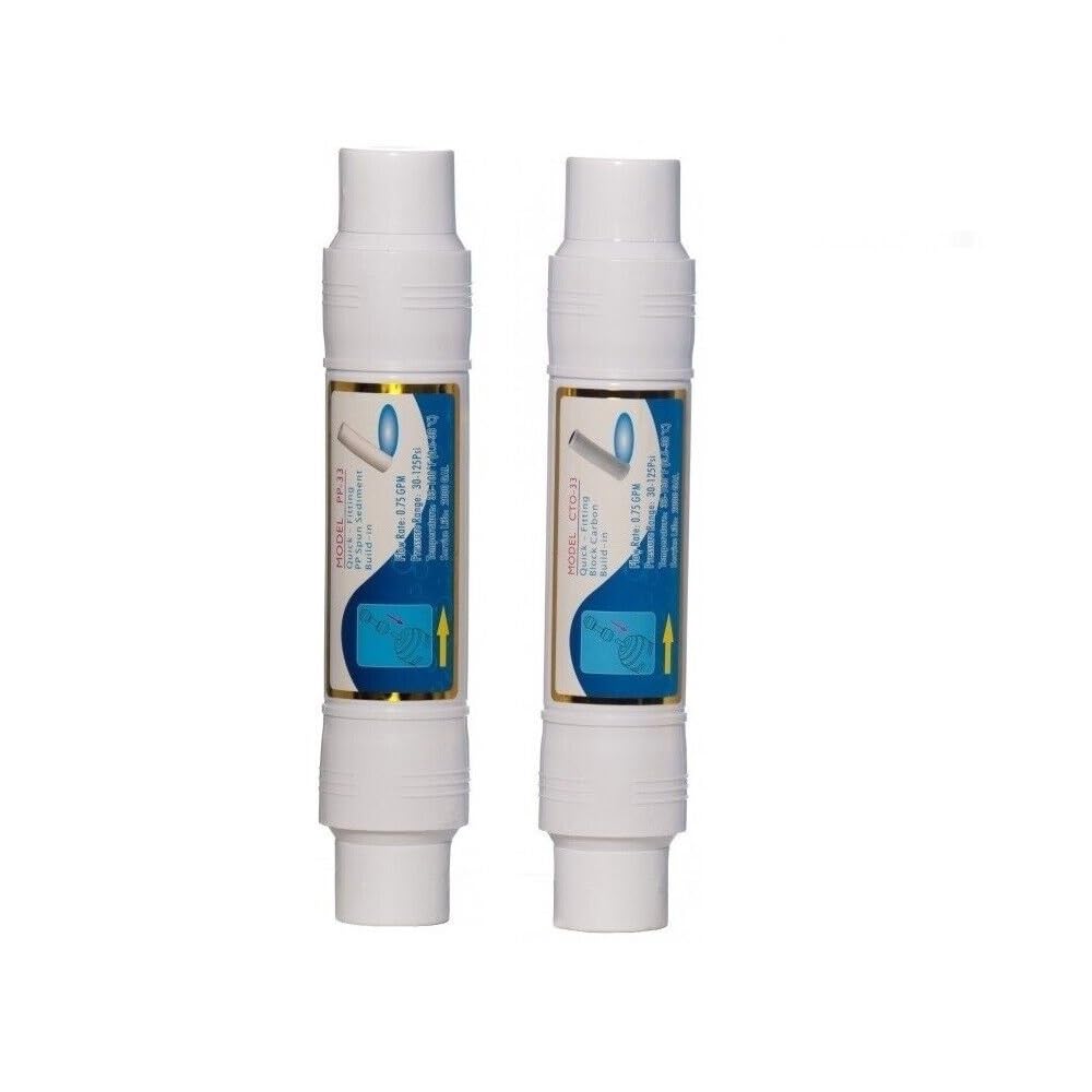 Filtri depuratore acqua Kit 2 filtri attacco rapido + 2 Membrane Osmosi Inversa 150 Galloni | Acqua potabile dal rubinetto di casa