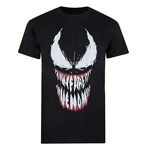 Cotton Soul Marvel Venom Teeth Unisex T Shirt, Black, X-Large