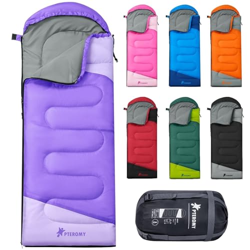 PTEROMY Sleeping Bags for Adults, Lightweight and Machine Washable, Water