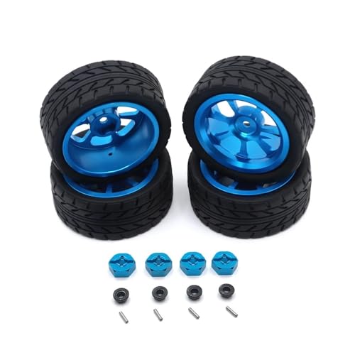 Pneus en caoutchouc de 65 mm avec jantes usinées pour modèles réduits - 2