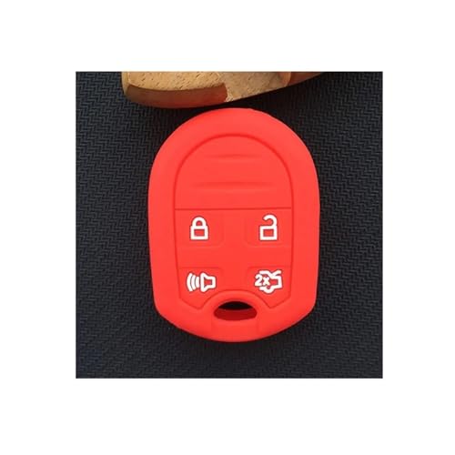 Étui de protection silicone rouge pour clé voiture Ford Expedition et Taurus X
