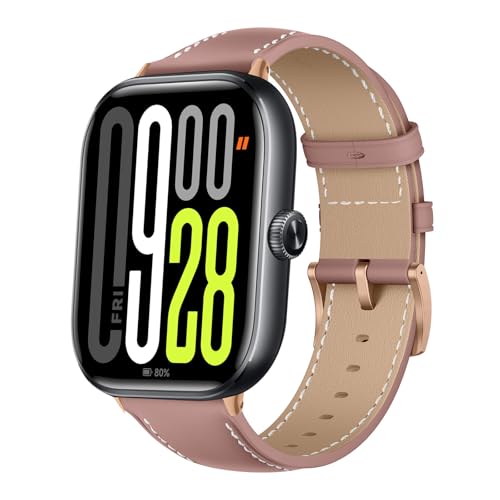 Niboow Correa para Xiaomi Redmi Watch 5/4, [con Hebilla de Acero Inoxidable, Moda, Suave, Durable, Cuero] Correas de Repuesto de Cuero para Xiaomi Redmi Watch 5/4 - Rosa