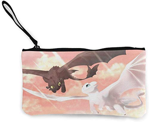 Preisvergleich Produktbild Anime Drachenzähmen Geldbörsen (Canvas Zipper Make Up Pouches) Mit Armband Handytasche