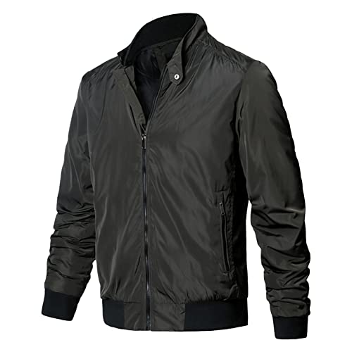 Veste de vol décontractée légère pour hommes coupe confortable contre le vent frais
