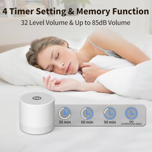 image for Hushing Sound Machine Mini White Noise Machine with 30 Soothing Sounds
