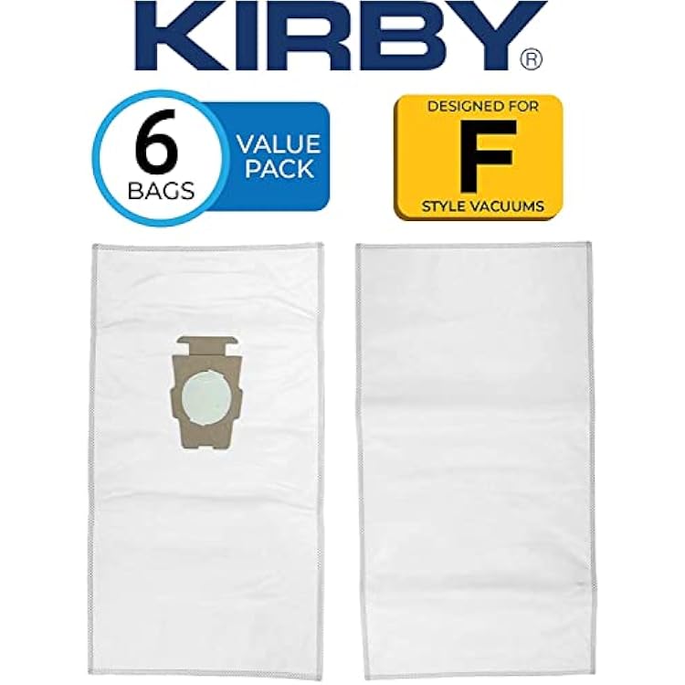 Kirby 204814 Micron Magic HEPA Filter Plus Bags, 6, White Vacuum Bags