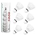 Dioche 12-Pack Nylon Feather Shuttlecocks, White Badminton Shuttlecocks, Badminton Balls,Indoor Outdoor Sports Hight Speed Training Badminton Birdies