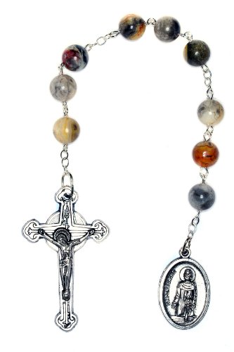 St. Peregrine Chaplet Made with Agate Gemstones (Patron Saint of Cancer Patients)… (Agate Gemstone)