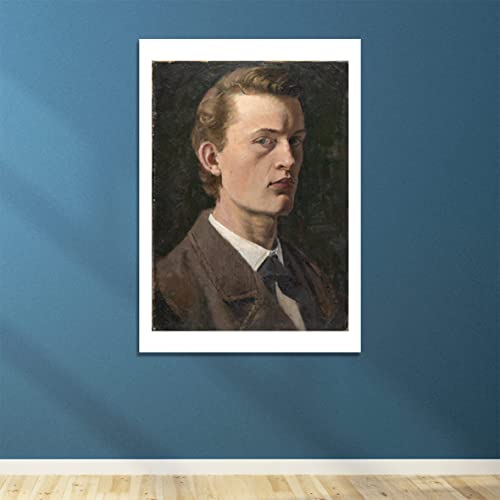 Affiche encadrée Edvard Munch Autoportrait grand format papier mat