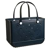 Bolso De Mano De Goma, Bolsas De Playa Grande, Bolsa De Transporte De Eva Con Agujeros, Bolsos De Mujer Elegante, Para Compras, Deportes, Mercado, Playa Y Deportes De Piscina, 37 X 14 X 31.5 CM