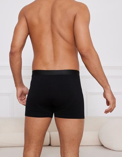 Merino Wool Mens Underwear, Mens Boxer Briefs Underwear 3 Pack Moisture Wicking Breathable with Fly4