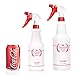 Uineko Plastic Spray Bottle (4 Pack, 32 Oz, All-Purpose) Heavy Duty Spraying Bottles Leak Proof Mist Empty Water Bottle for Cleaning Solution Planting Pet with Adjustable Nozzle and Measurements