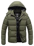CTFASHION Chaqueta acolchada impermeable para hombre, Small