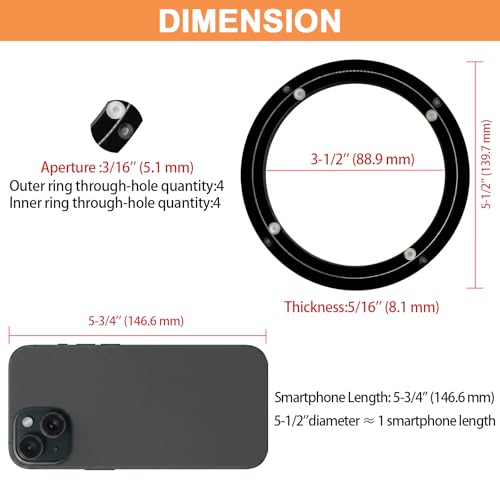 Image of TamBee 6 Inch Lazy Susan Bearing Base - Aluminum Heavy Duty Lazy Susan Turntable Mechanism Kit for Smooth Rotation, Universal Hardware for DIY Furniture, Cabinets and Craft (Base Only, Black)