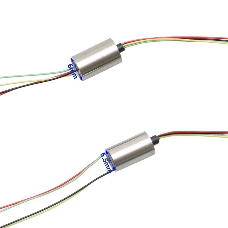 Accessori per Giocattoli 1PCS RC Fotografia Aerea Drone Mini Conduttivo Slipring Dia.5.5/6mm 4CH 1A Ripresa Giunto Cardanico 360° Stabilizzatore palmare Slip Ring(Dia 6mm 4CH)