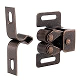 RecPro RV Cabinet Door Latch | Drawer Catch | Rubbed Bronze | Cupboard Roller Latch (10-Pack)