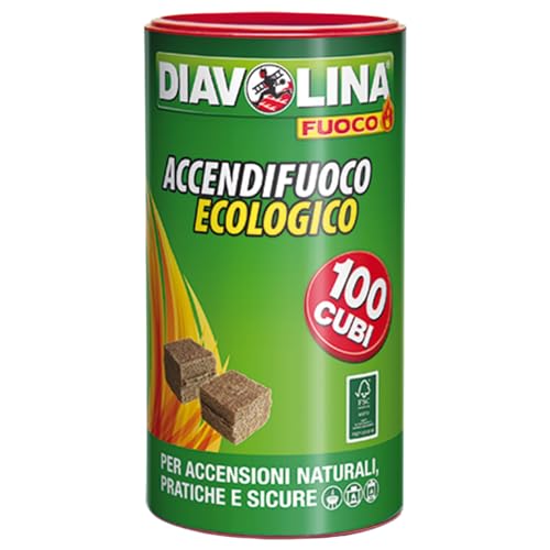 Diavolina Accendifuoco Ecologico Pz.100 Offerta per 3 confezioni