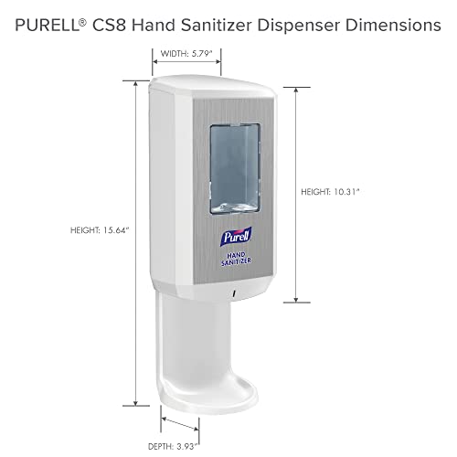 Image of PURELL CS8 Automatic Hand Sanitizer Dispenser, White, for PURELL CS8 1200 mL Hand Sanitizer Refills (Pack of 1) - 7820-01