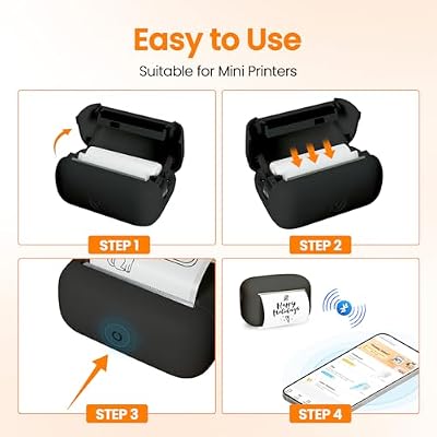 Label Maker Machine with Tape: Portable Sticker Printer, Support Continuous Label, Sticker Maker Machine with Multiple Templates for Home, Kitchen, School, Office Organization, Black