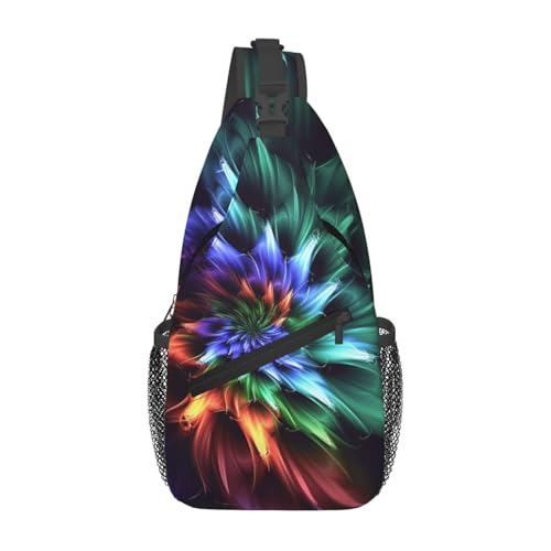 Bolso cruzado deportivo para pecho Abstract Flower miniatura 1