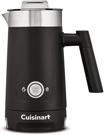 Cuisinart Hot and Cold Foam Milk Frother, Electric Frother for Coffee, Lattes, Cappuccinos, Macchiatos, Hot Chocolate and More, Stainless Steel Nonstick Milk Tank, Cool Touch Exterior, FR-16, Black