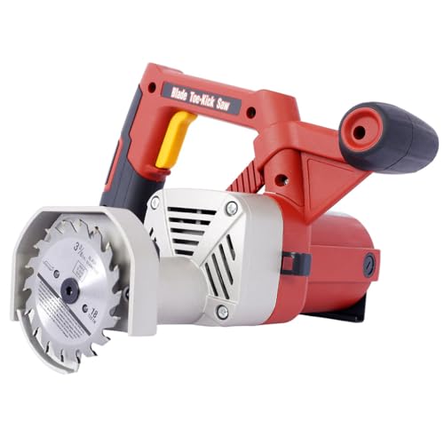HOYOC Toe Kick Saw 3-3/8 in, 1pcs Grit Diamond Blades for Tile Cuts, Flush Cutting Saw, 6.8 Amp Electric Circular Saw, for Removing Subfloor or Tiles, Masonry Saw (11.8