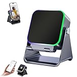 TKTCO 5-in-1 Wireless Induction Bluetooth Speaker with Adjustable Phone Stand with 8 RGB Ambient Light, Universal for Phone/Pad - Home/Office Leisure Audio Player (Black)