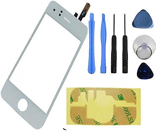 For Apple iPhone 3GS Cracked Lcd Glass Digitizer Touch Screen Replacement Part + Tools (White)