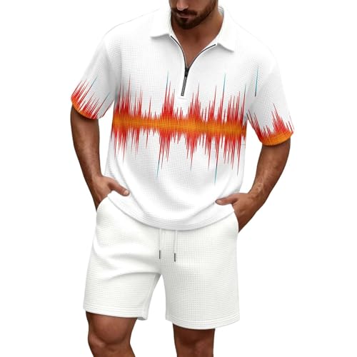 Ensemble d'été en maille pour homme t-shirt et short légers