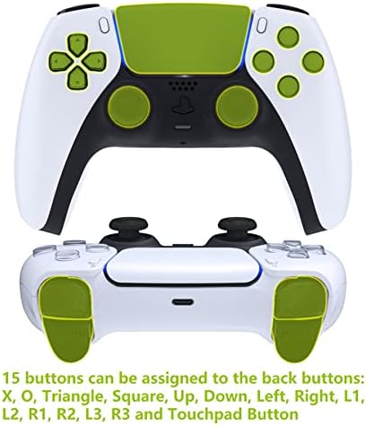 eXtremeRate White Programable RISE4 Remap Kit for ps5 Controller BDM-010 BDM-020, Upgrade Board & Redesigned Back Shell & 4 Back Buttons for ps5 Controller - Controller NOT Included - 4